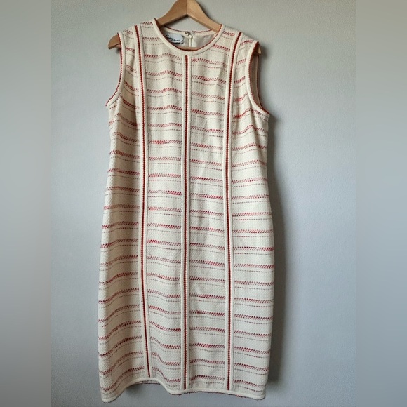 Lourdes Chávez dress and tunic size 12 beige color with orange stripes - Picture 4 of 16